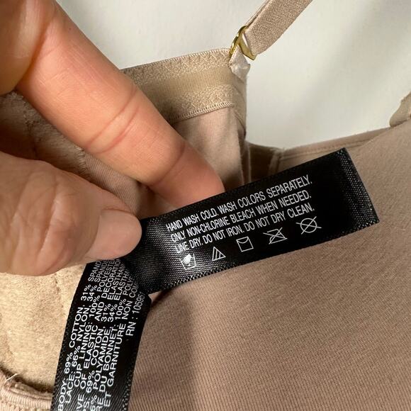 Natori Truly Smooth Convertible Nude Removable Strap Lace Trim Bra Women's 38D - Picture 5 of 9